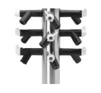 Манифолд для колб, вертикальный, 12 – портовый, сталь
